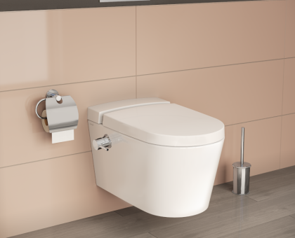 Безободковый подвесной унитаз VitrA Nest (c функцией биде, 
встроенным смесителем, с бачком VitrA Fresh для моющего средства)