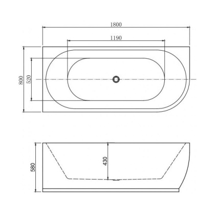 Акриловая ванна Aquanet Family Elegant A 180x80 3805N Gloss Finish (панель Black matte) Акриловая ванна Aquanet Family Elegant A 180x80 3805N Gloss Finish (панель Black matte)