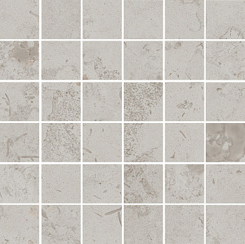 Декор Про Лаймстоун серый светлый матовый мозаичный 30x30x0,9