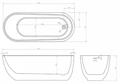 Акриловая ванна Abber 150х70 AB9341-1.5