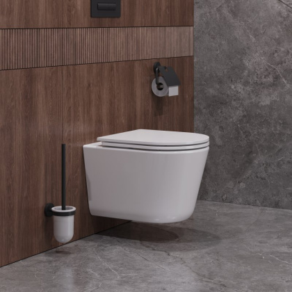 LINER Унитаз подвесной, безободковый с системой смыва "Торнадо", с сиденьем soft close, 49 см, CZR-38083-49-TH-TOR/SC