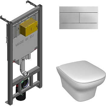 Комплект Jacob Delafon унитаз c инсталляцией и кнопкой Vox, E21746RU-00, шт