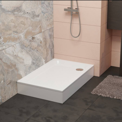 Душевой поддон  80*100*3,5 h22 RGW STYLE /Прямоуг Ø 90 мм  (FW5-8)