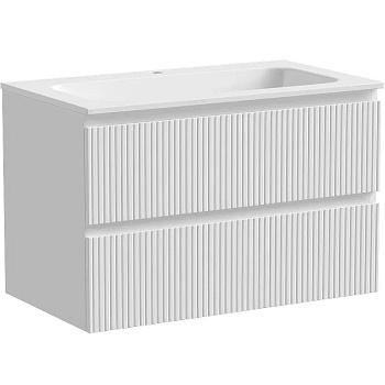 Тумба подвесная SANCOS Snob T 790х445х500, c двумя ящиками оснащенными доводчиками, Bianco, арт.SNT80W