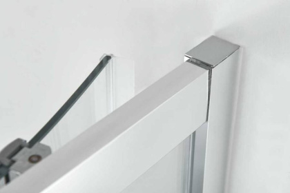 Душевой уголок Alpha VSQ-3AL900CLB, 900*900, черный, стекло прозрачное