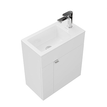 Тумба LATO подвесная с дверцей 50, белая глянцевая LA.50\WHT