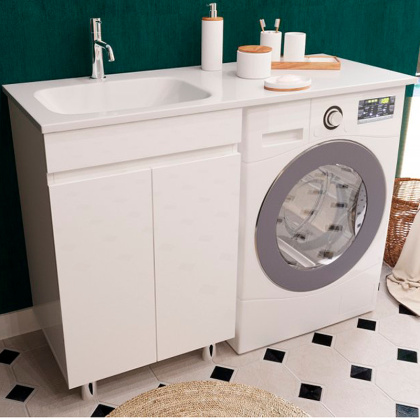 Комплект мебели Barcelona Luxe 1200х482 левосторонний напольный 2-х дверный (ШхГхВ) 548х476х860 Комплект мебели Barcelona Luxe 1200х482 левосторонний напольный 2-х дверный (ШхГхВ) 548х476х860