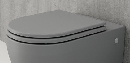 Сиденье с крышкой XL, дюропласт, плав.опускание, мат. серый, A0320-006, шт