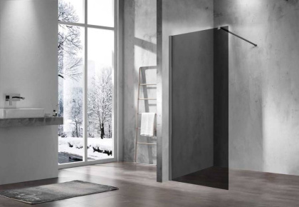 Душевая перегородка Walk-In VSW-1H800CGGM, 800*2000, вороненая сталь, стекло тонированное