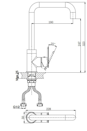 Смеситель для кухни RUSH Bruny (BR4335-22) Смеситель для кухни RUSH Bruny (BR4335-22)