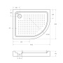 Акриловый поддон CEZARES TRAY-A-RH-100/80-550-15-W-R Акриловый поддон CEZARES TRAY-A-RH-100/80-550-15-W-R