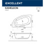 Ванна EXCELLENT Kameleon 170x110 (левая) "ULTRA" (золото) Ванна EXCELLENT Kameleon 170x110 (левая) "ULTRA" (золото)