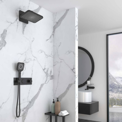 Душевой комплект VSFW-422TI4MB встраиваемый, термостатический, двухрежимный, черный