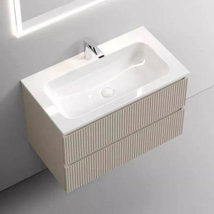 Тумба подвесная SANCOS Snob T 790х445х500, c двумя ящиками оснащенными доводчиками, Beige Soft , арт.SNT80CE Тумба подвесная SANCOS Snob T 790х445х500, c двумя ящиками оснащенными доводчиками, Beige Soft , арт.SNT80CE