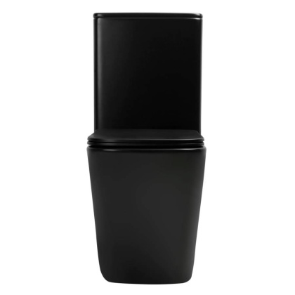 Унитаз ABBER Rechteck AC1210TMB компакт черный матовый, безободковый, смыв торнадо