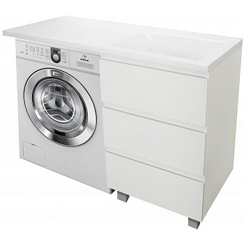 Комплект мебели Dallas Luxe 1150х482 правосторонний напольный 3 ящика (ШхГхВ) 498х476х860