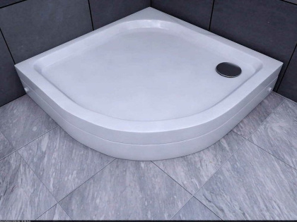 Панель для поддона 90*90 1/4 круга, радиус 50см. Панель для поддона 90*90 1/4 круга, радиус 50см.