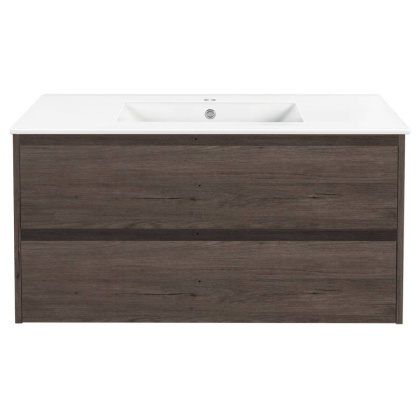 База под раковину Gio 100 подвесная, 2 выкатных ящика soft-close, R.Oak