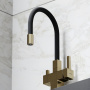 Смеситель для кухни SANCOS Arno с возможностью подключения фильтра для воды, цвет брашированное золото, арт. SC4005BG