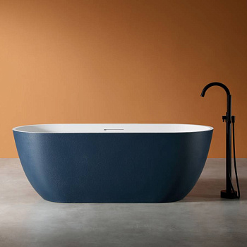 Ванна из искусственного камня ABBER Frankfurt AM9941DB синяя матовая Ванна из искусственного камня ABBER Frankfurt AM9941DB синяя матовая