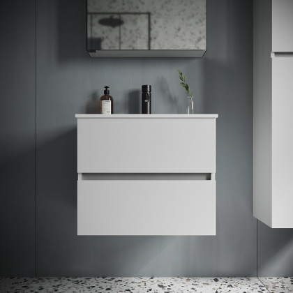Тумба подвесная SANCOS Urban 590х450х550, c двумя ящиками оснащенными доводчиками, белый глянец , арт. UR60W Тумба подвесная SANCOS Urban 590х450х550, c двумя ящиками оснащенными доводчиками, белый глянец , арт. UR60W