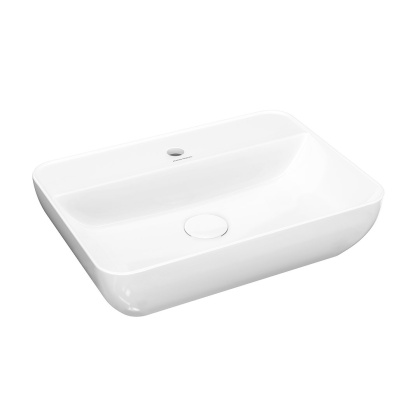 Раковина PLAZA подвесная 55, белая глянцевая