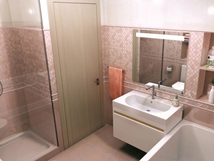 Декор OP\B22\6333 Фоскари розовый 25*40 (уп/10шт), шт Декор OP\B22\6333 Фоскари розовый 25*40 (уп/10шт), шт