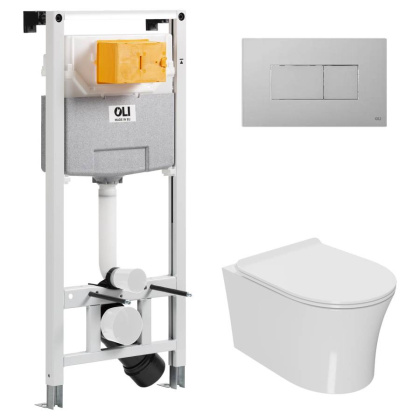 Сет: OLI 120 ECO Sanitarblock pneumatic+Панель KARISMA, хр. мат. + Унитаз Point Вега PN41711 Сет: OLI 120 ECO Sanitarblock pneumatic+Панель KARISMA, хр. мат. + Унитаз Point Вега PN41711