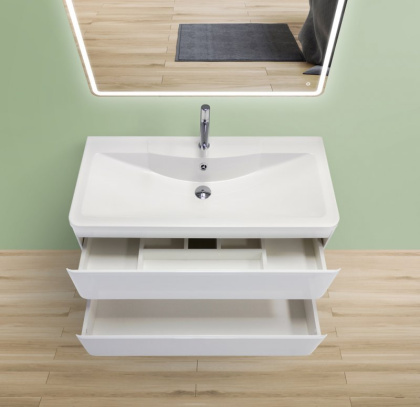 Тумба с раковиной подвесная BelBagno ALBANO 80 Bianco Lucido, раковина белая Тумба с раковиной подвесная BelBagno ALBANO 80 Bianco Lucido, раковина белая