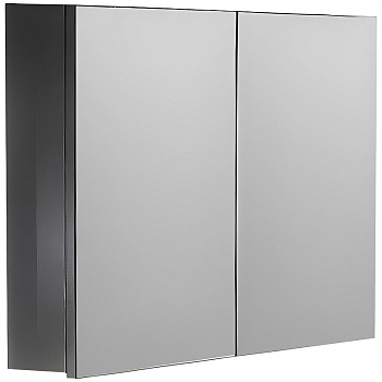 Зеркальный шкаф Vallessi 80 антрацит глянец с подстветкой 547-A glossy Boheme