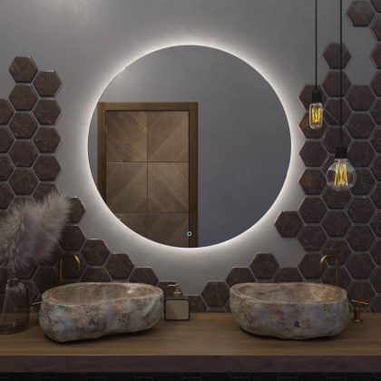 Зеркало Onika Сола 80 с LED подсветкой, круглое