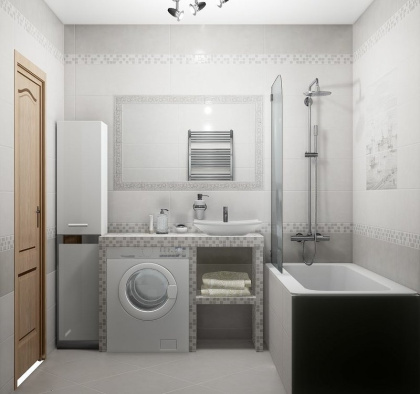 Плитка настенная 12106R Город на воде серый светлый обрезной 25*75*9 (6шт/1,125м2), м2