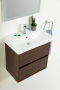 Тумба с раковиной подвесная с одним ящиком BelBagno NEON 60 Rovere Scuro, раковина белая Тумба с раковиной подвесная с одним ящиком BelBagno NEON 60 Rovere Scuro, раковина белая