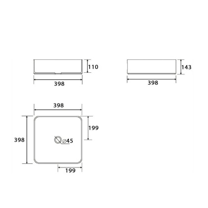 Умывальник Point Меркурий 40 PN43831 квадратный, белый