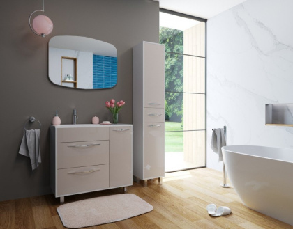 Тумба напольная под умывальник Barcelona 900х450 правосторонняя 2 ящика 1 дверь (ШхГхВ) 898х446х860