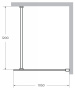 LIBERTA-L-1-90-120-C-Cr Душевая перегородка с односторонним входом 900x1200x1950 мм