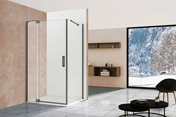 Душевой уголок Extra VSR-1E101190CLGM, 1000/1100*900, вороненая сталь, стекло прозрачное Душевой уголок Extra VSR-1E101190CLGM, 1000/1100*900, вороненая сталь, стекло прозрачное