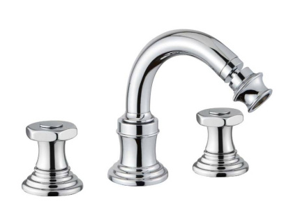 APHRODITE-BBS2-02-S1 Смеситель для биде на три отверстия с донным клапаном Исполнение: Бронза, Ручки: Металл 