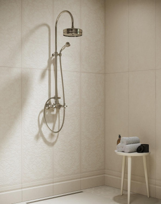 Бордюр багет BLF006R Монсеррат бежевый светлый (40см*7,3см*2,7мм) (12шт/0,35м2) бетон, шт