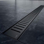 Водоотводящий желоб с порогами для перфорированной решетки, черный-мат