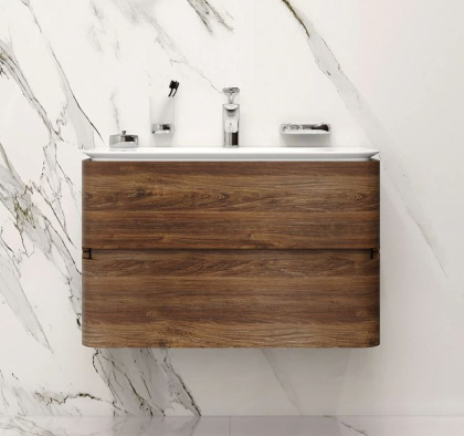 База под раковину Sensation подвесная с ящиками, 51,5х80х48,5 см, коричневая, M30FHX0802NF