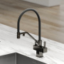 Смеситель для кухни SANCOS Loro с возможностью подключения фильтра для воды, цвет вороненая сталь, арт. SC4007GG