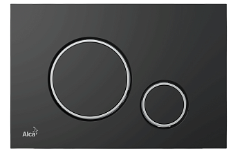 Кнопка управления для скрытых систем инсталляции, черный-мат/ хром-глянец