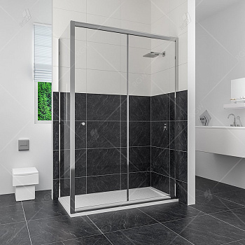 Душевой уголок RGW CL-45, 04094528-11, 120 х 80 x 185 см, дверь раздвижная, стекло прозрачное, хром