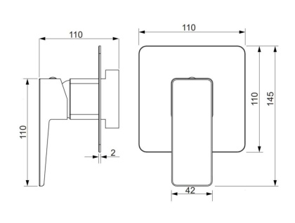 Смеситель для душа скрытого монтажа OMNIRES PARMA PM7445BL (черный BLM) Смеситель для душа скрытого монтажа OMNIRES PARMA PM7445BL (черный BLM)