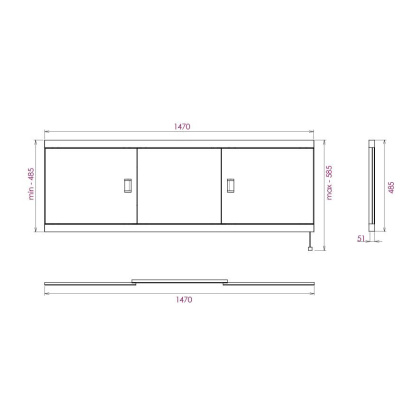 Экран под ванну Onika Монако-Эконом 150 белый Экран под ванну Onika Монако-Эконом 150 белый