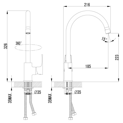 Смеситель Lemark Plus Factor LM1605C для кухни Смеситель Lemark Plus Factor LM1605C для кухни
