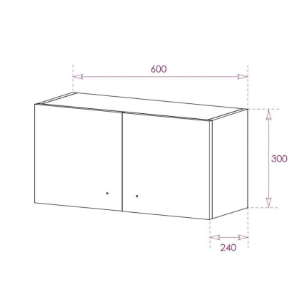 Шкаф Onika Нива 30х60 подвесной, белый