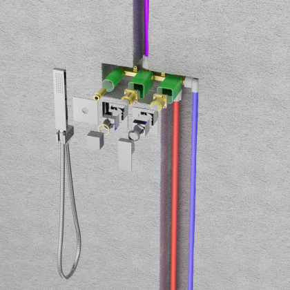 Душевая система Timo Selene SX-2129/00SM скрытого монтажа, хром
