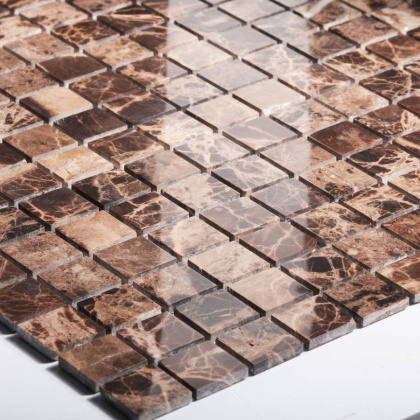 Мозаика, нат. мрамор, DARK EMPERADOR POLISHED 20х20, Classic